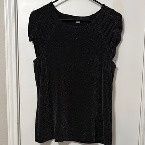 Tommy Hilfiger Black Metallic Shimmery Top size M